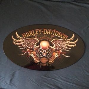 Metal Harley-Davidson sign. Brand new. Purchased in the Cayman Islands.